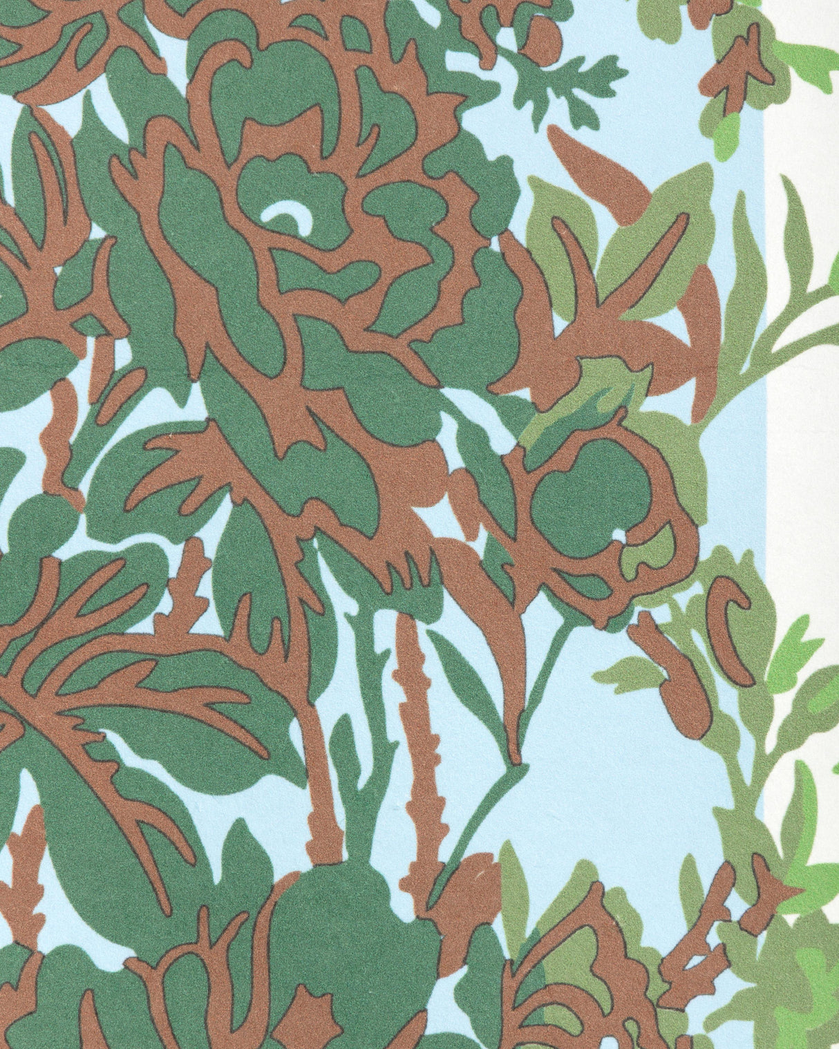 Brunschwig & Fils RAYURE FLEURIE WC LEAF Wallpaper