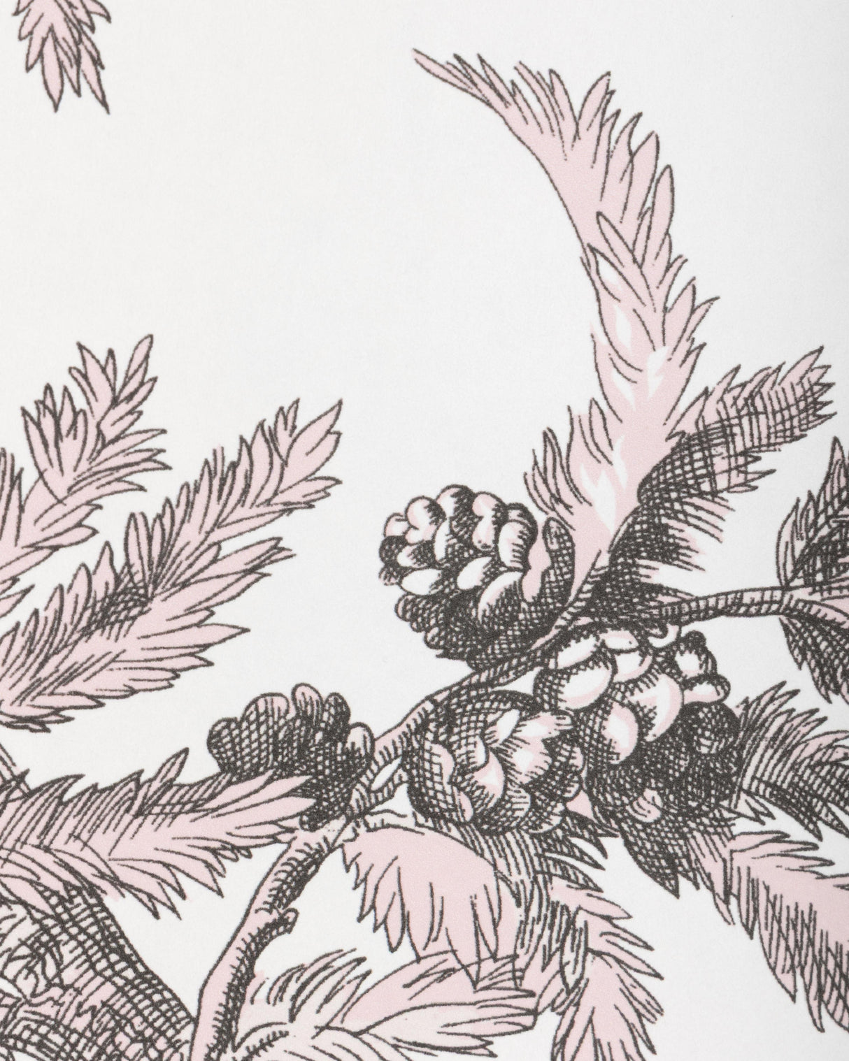 Brunschwig & Fils BRANCHES DE PIN WC PINK Wallpaper