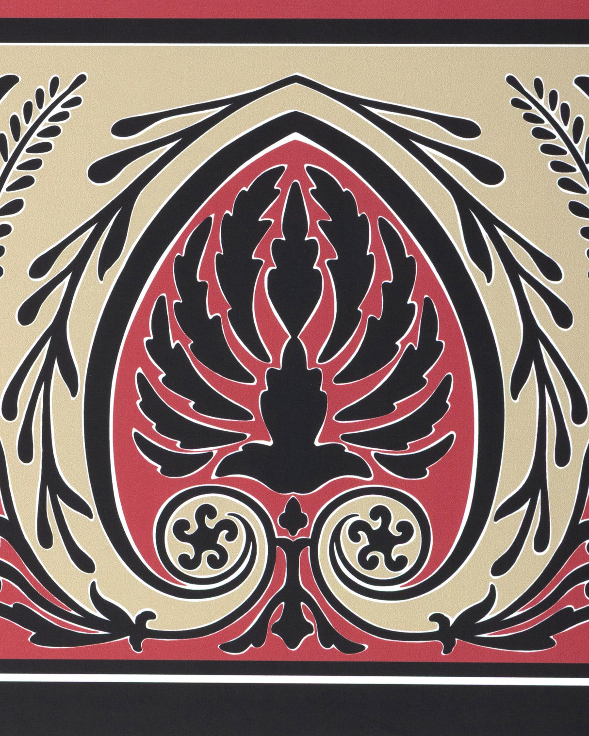 Brunschwig & Fils FRISE PALMETTE RED Wallpaper