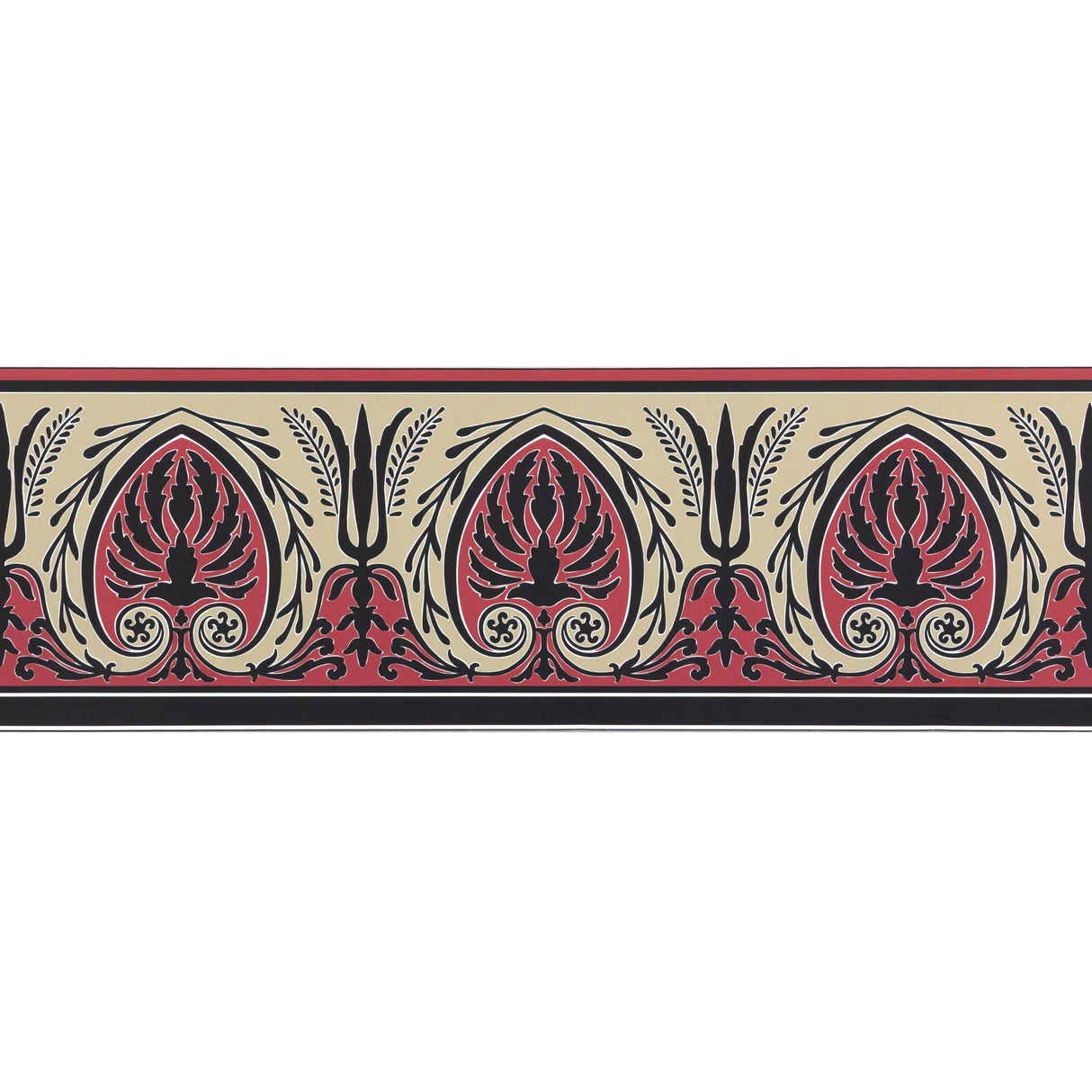 Brunschwig & Fils FRISE PALMETTE RED Wallpaper