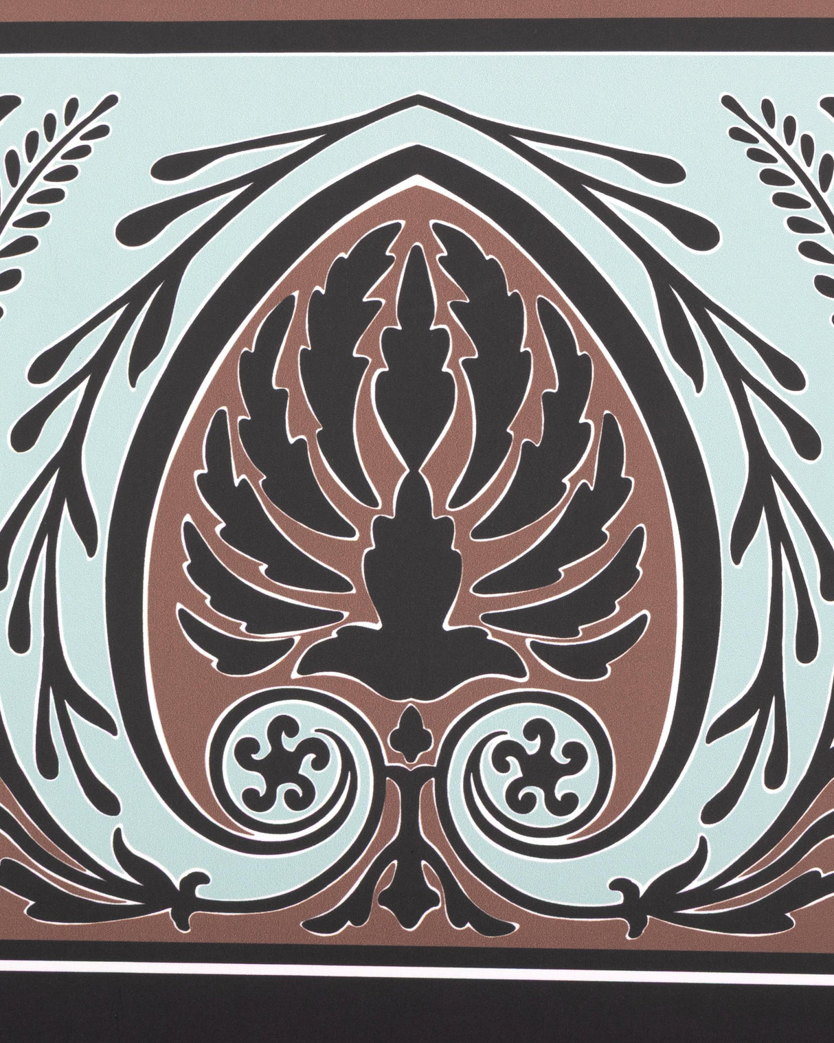Brunschwig & Fils FRISE PALMETTE AQUA Wallpaper