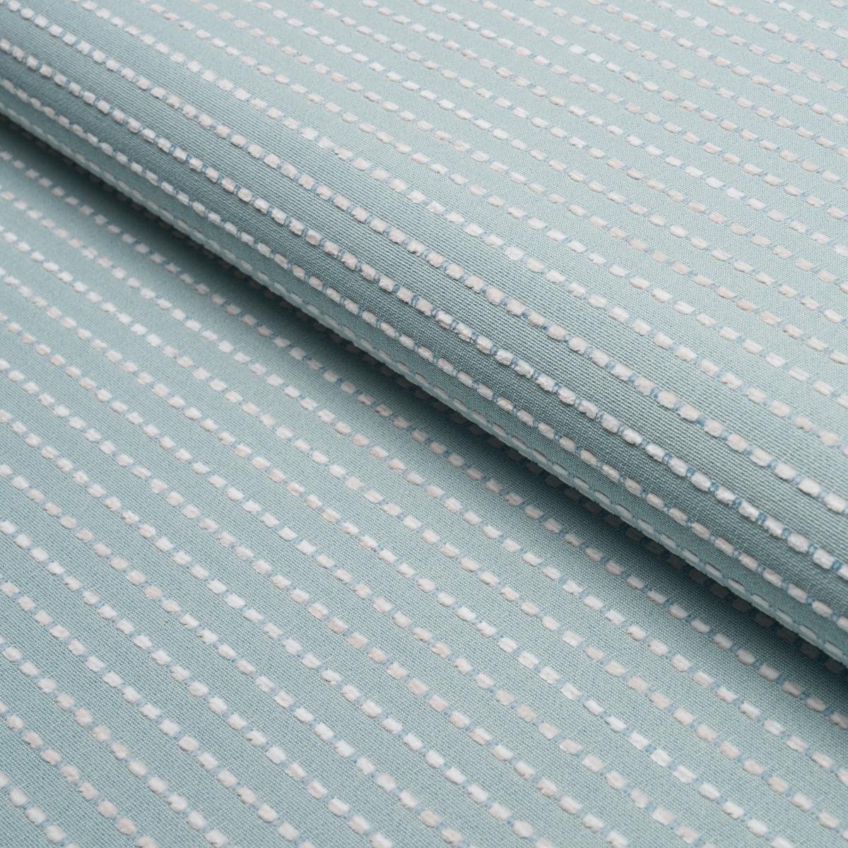 Schumacher Austen Performance Stripe Sky Fabric