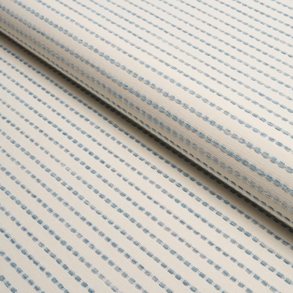 Schumacher Austen Performance Stripe Ice Fabric