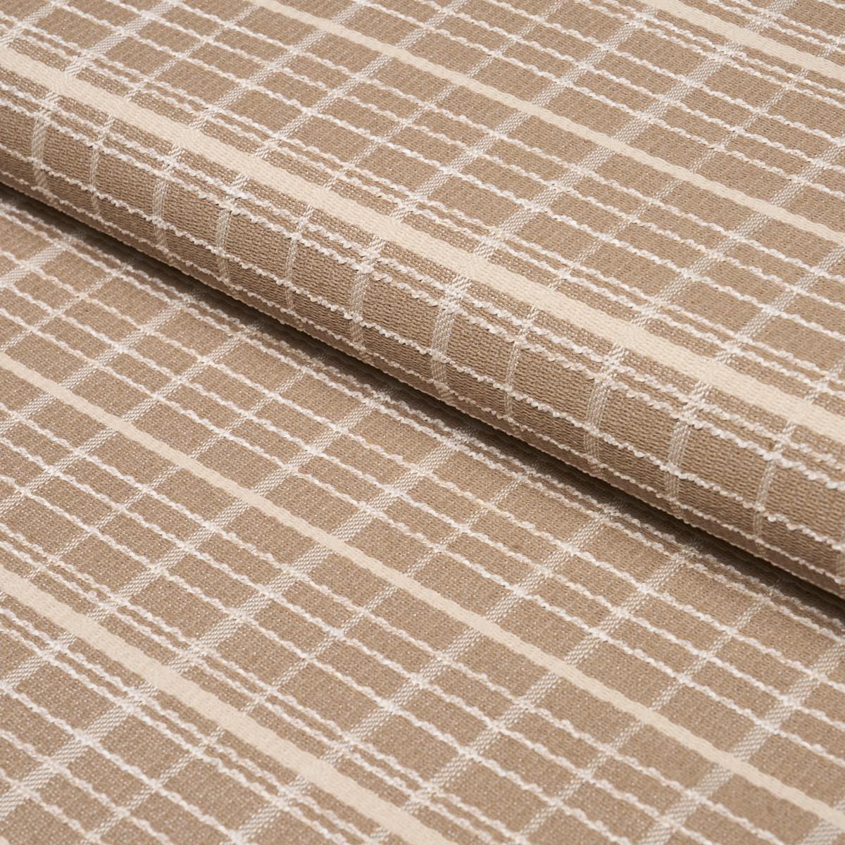 Schumacher Merrick Performance Plaid Beige Fabric