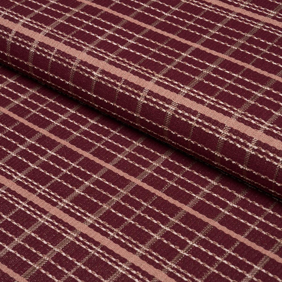 Schumacher Merrick Performance Plaid Garnet Fabric