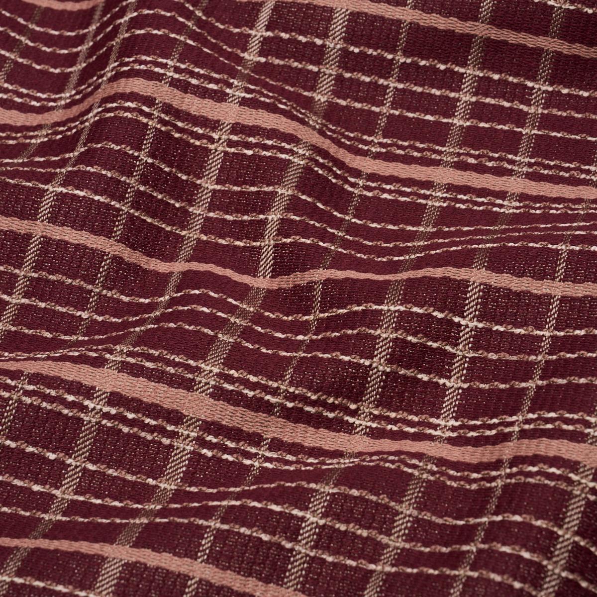 Schumacher Merrick Performance Plaid Garnet Fabric