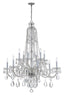 Crystorama Traditional Crystal 42'' Hand Cut Crystal Polished Chrome Chandelier