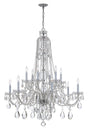 Crystorama Traditional Crystal 42'' Hand Cut Crystal Polished Chrome Chandelier