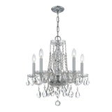 Crystorama Traditional Crystal 18'' Hand Cut Crystal Polished Chrome Chandelier