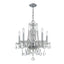 Crystorama Traditional Crystal 18'' Hand Cut Crystal Polished Chrome Chandelier