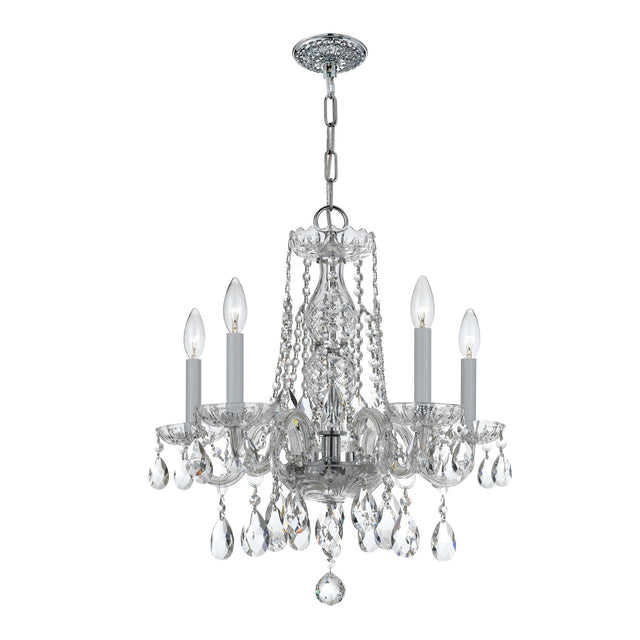 Crystorama Traditional Crystal 18'' Hand Cut Crystal Polished Chrome Chandelier