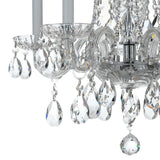 Crystorama Traditional Crystal 18'' Hand Cut Crystal Polished Chrome Chandelier