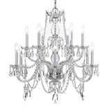 Crystorama Traditional Crystal 31'' Hand Cut Crystal Polished Chrome Chandelier