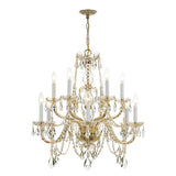 Crystorama Traditional Crystal 31'' Swarovski Spectra Crystal Polished Brass Chandelier