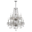 Crystorama Traditional Crystal 26.5'' Hand Cut Crystal Polished Chrome Chandelier