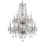 Crystorama Traditional Crystal 26.5'' Hand Cut Crystal Polished Chrome Chandelier