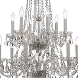 Crystorama Traditional Crystal 26.5'' Hand Cut Crystal Polished Chrome Chandelier
