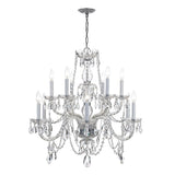 Crystorama Traditional Crystal 31'' Swarovski Spectra Crystal Polished Chrome Chandelier