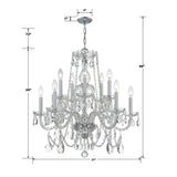 Crystorama Traditional Crystal 31'' Swarovski Spectra Crystal Polished Chrome Chandelier