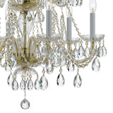 Crystorama Traditional Crystal 26.5'' Hand Cut Crystal Polished Brass Chandelier