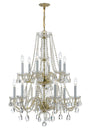 Crystorama Traditional Crystal 26.5'' Swarovski Strass Crystal Polished Brass Chandelier
