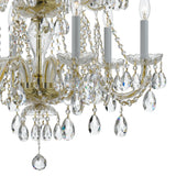 Crystorama Traditional Crystal 26.5'' Swarovski Strass Crystal Polished Brass Chandelier