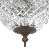Crystorama Radley 8'' English Bronze Faceted Cut Glass Bowl Flush Mount