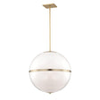 Crystorama Brian Patrick Flynn Truax 30'' Aged Brass Pendant