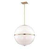 Crystorama Brian Patrick Flynn Truax 30'' Aged Brass Pendant