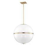 Crystorama Brian Patrick Flynn Truax 30'' Aged Brass Pendant
