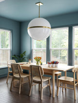 Crystorama Brian Patrick Flynn Truax 30'' Aged Brass Pendant