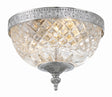 Crystorama Radley 8'' Polished Chrome Faceted Cut Glass Bowl Flush Mount