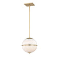 Crystorama Brian Patrick Flynn Truax 12'' Aged Brass Pendant