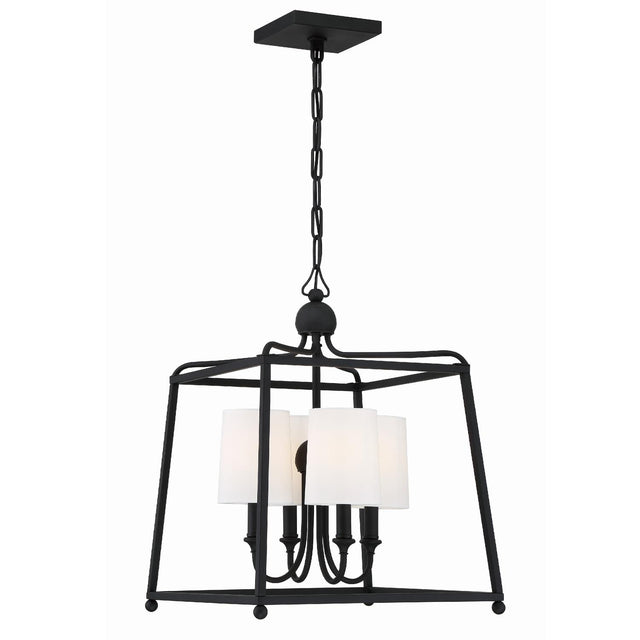 Crystorama Libby Langdon Sylvan 16'' Black Forged Chandelier