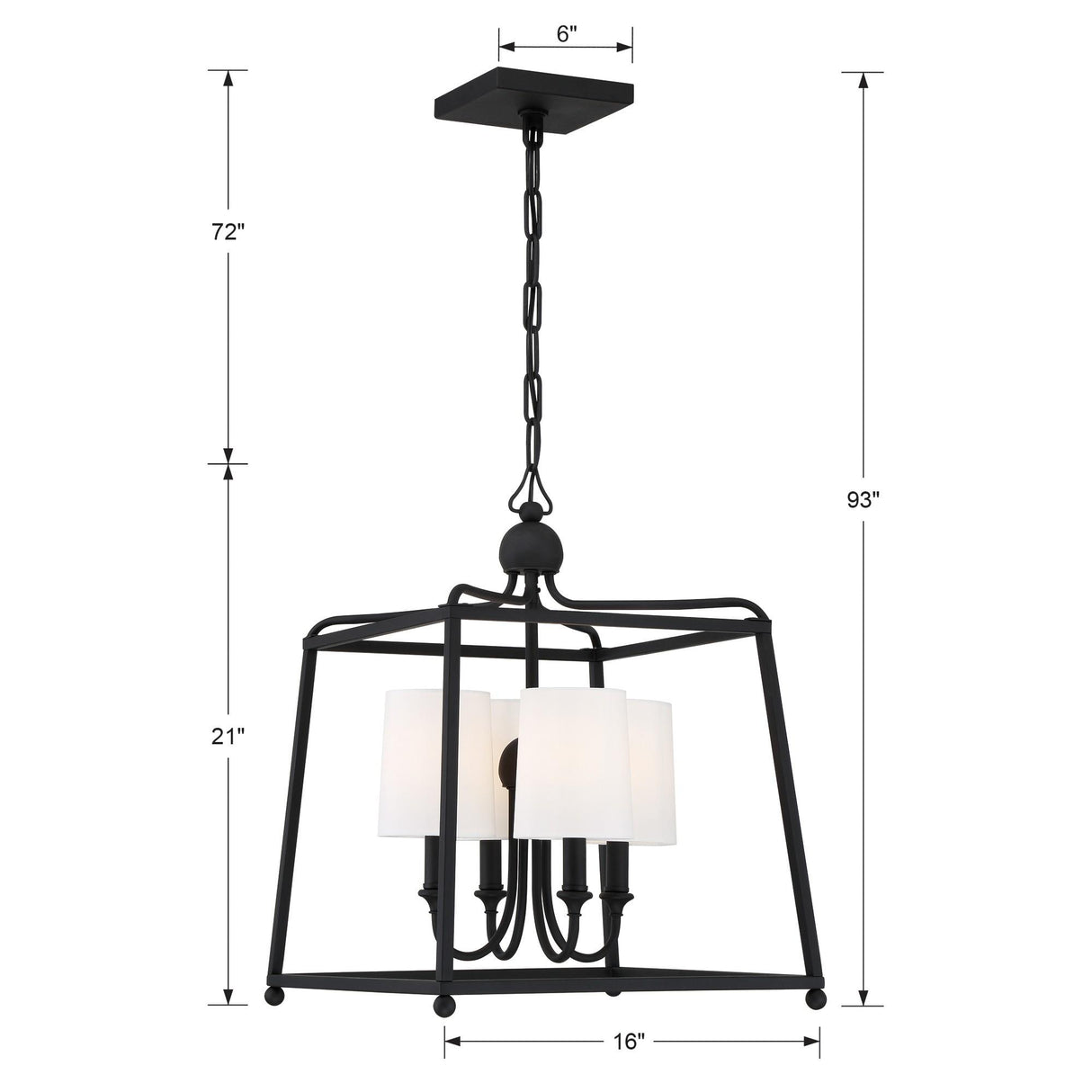 Crystorama Libby Langdon Sylvan 16'' Black Forged Chandelier