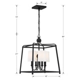 Crystorama Libby Langdon Sylvan 16'' Black Forged Chandelier