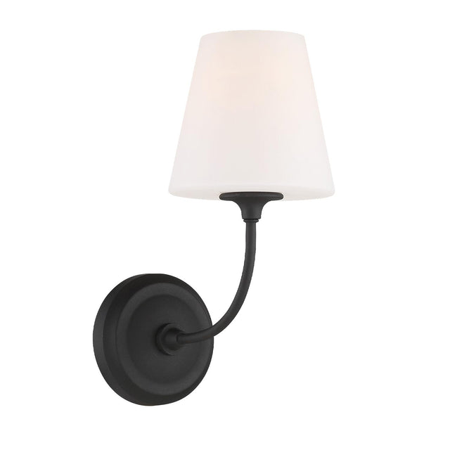 Crystorama Libby Langdon Sylvan 6'' Black Forged Sconce
