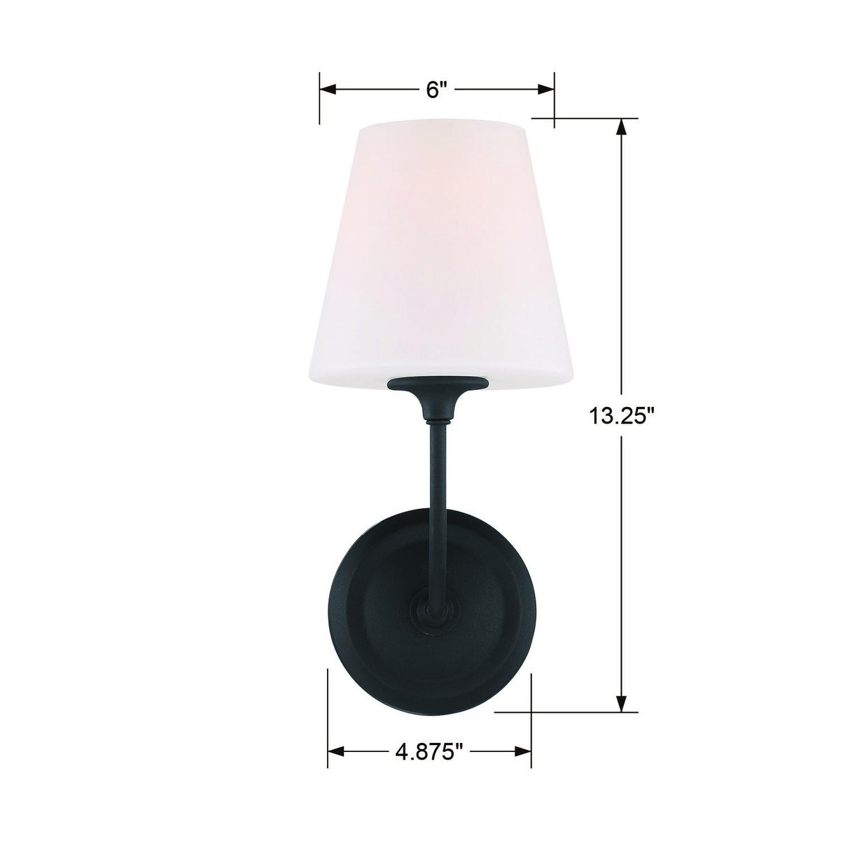 Crystorama Libby Langdon Sylvan 6'' Black Forged Sconce
