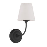 Crystorama Libby Langdon Sylvan 6'' Black Forged Sconce