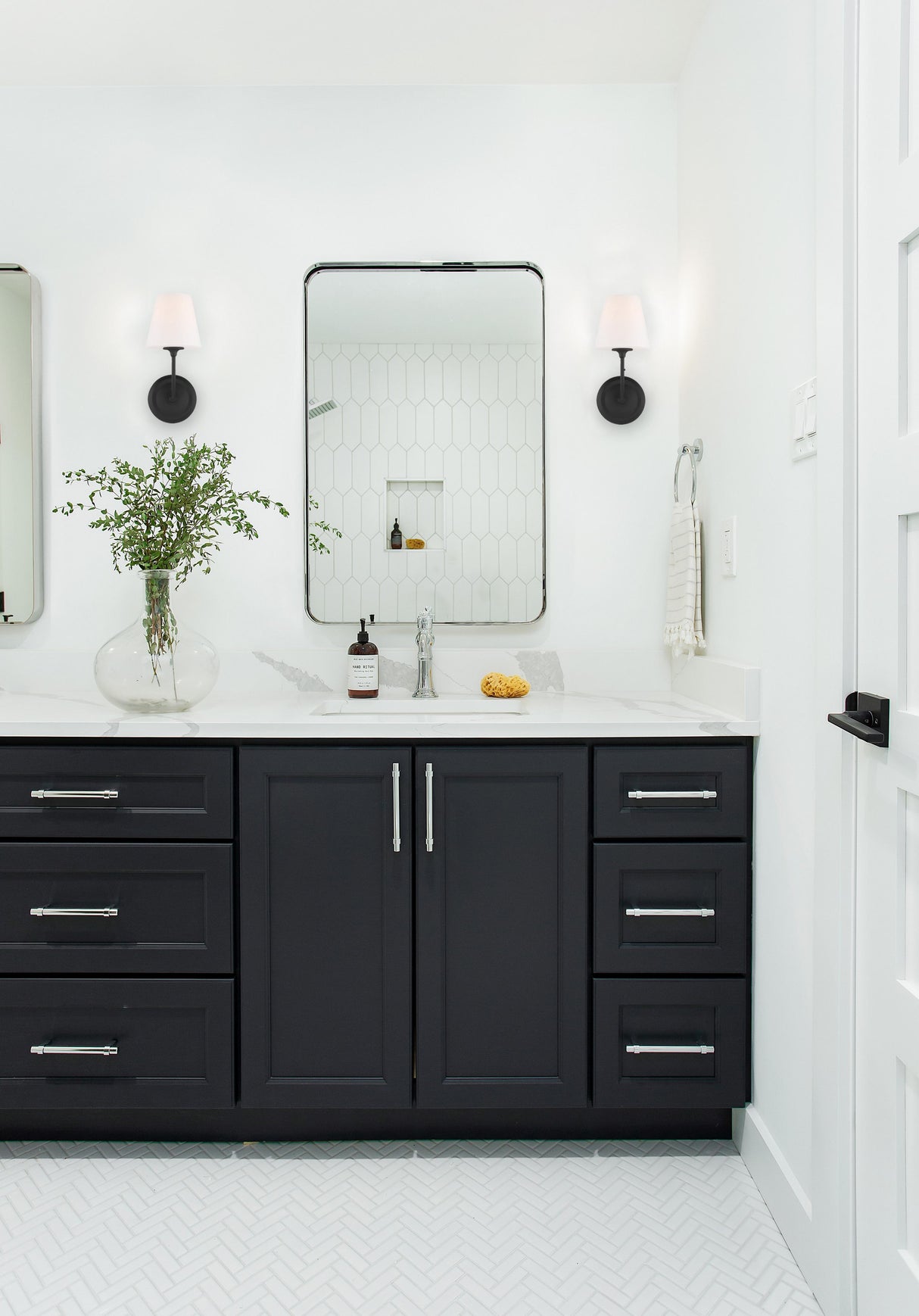 Crystorama Libby Langdon Sylvan 6'' Black Forged Sconce