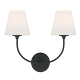 Crystorama Libby Langdon Sylvan 17'' Black Forged Sconce