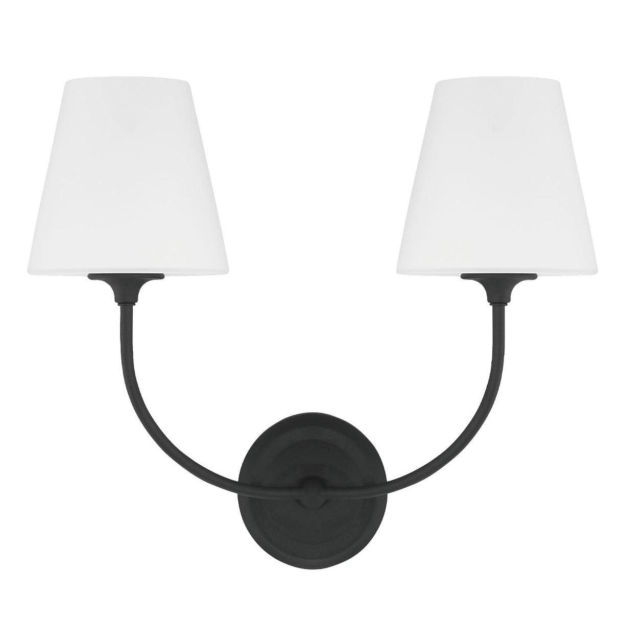 Crystorama Libby Langdon Sylvan 17'' Black Forged Sconce