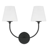 Crystorama Libby Langdon Sylvan 17'' Black Forged Sconce