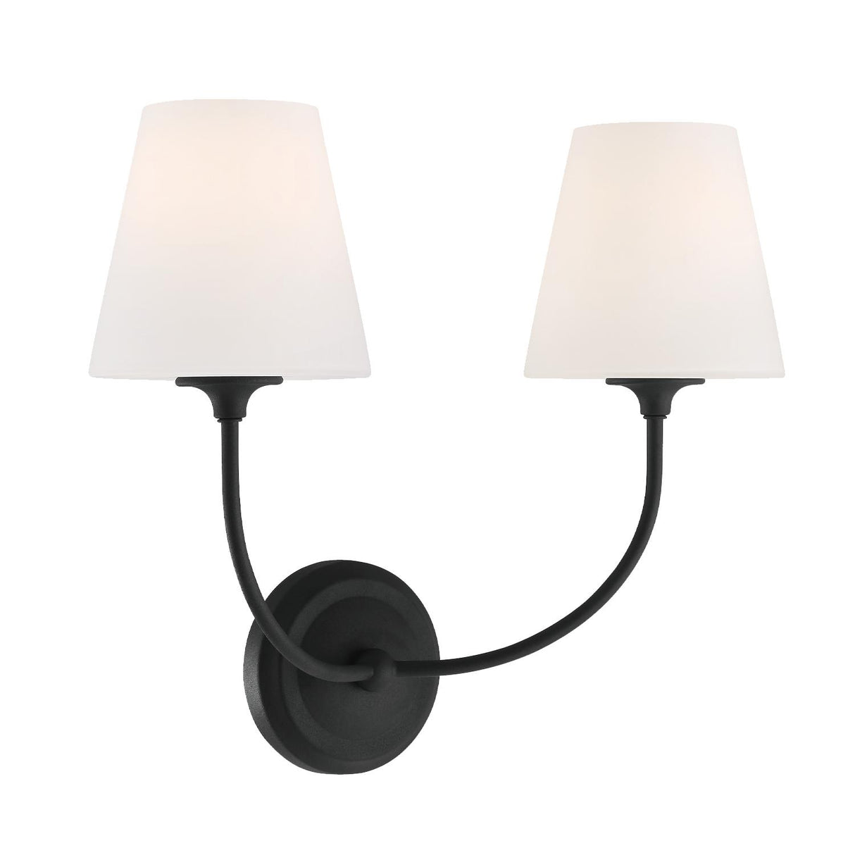 Crystorama Libby Langdon Sylvan 17'' Black Forged Sconce