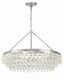 Crystorama Calypso 30'' Crystal Teardrop Polished Chrome Chandelier
