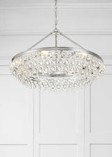 Crystorama Calypso 30'' Crystal Teardrop Polished Chrome Chandelier