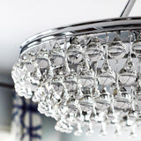 Crystorama Calypso 30'' Crystal Teardrop Polished Chrome Chandelier