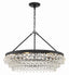 Crystorama Calypso 30'' Crystal Teardrop Matte Black Chandelier