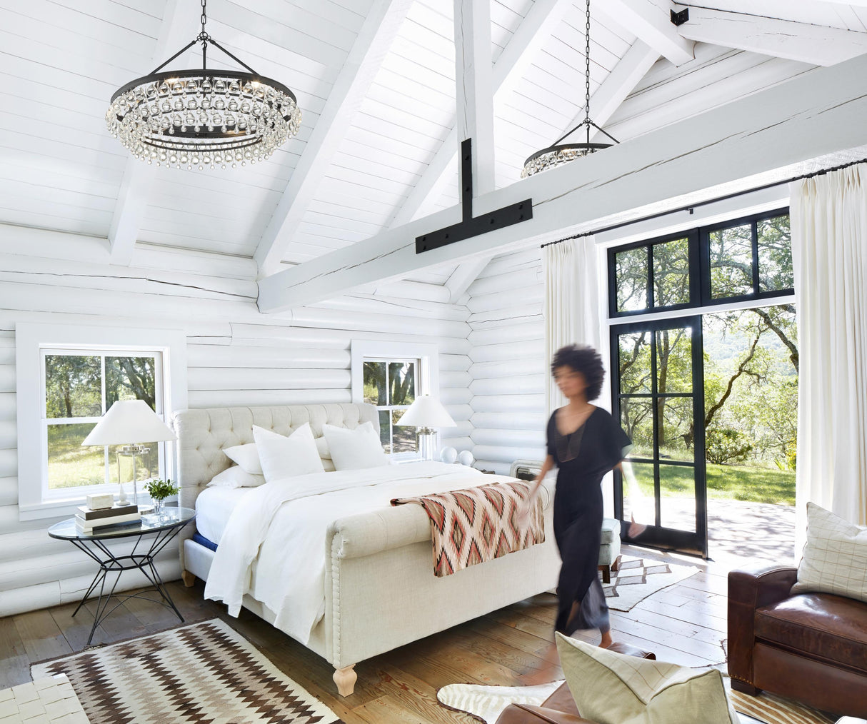 Crystorama Calypso 30'' Crystal Teardrop Matte Black Chandelier