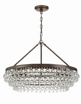 Crystorama Calypso 30'' Crystal Teardrop Vibrant Bronze Chandelier